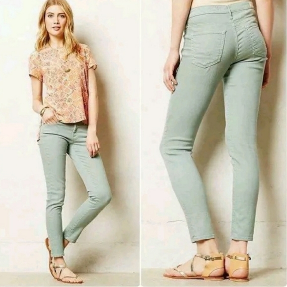 Ag Adriano Goldschmied Denim - AG brand Stevie slim straight cord jean, mint.